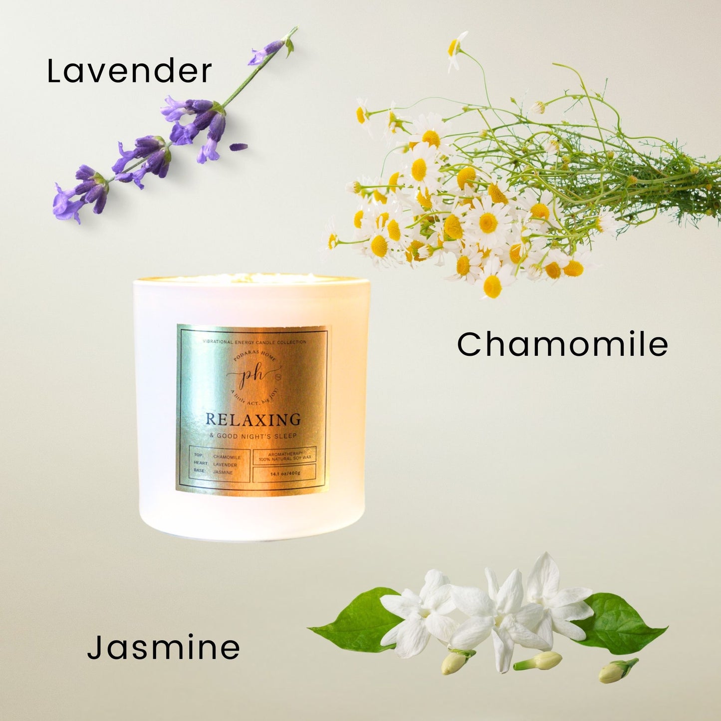 Relaxing Candle Mini Travel Size 45 g 1 Wick 13 Hr Burn Time