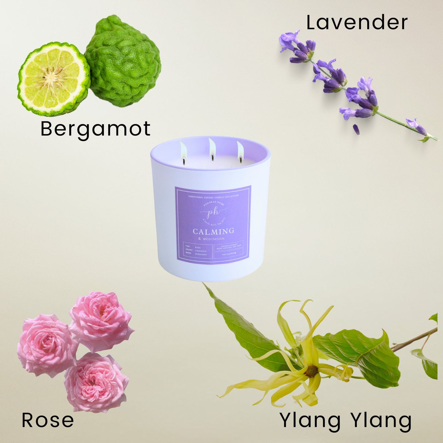 A Gift Set of 5 Candles for Vibrational Enery and Positive Mindset