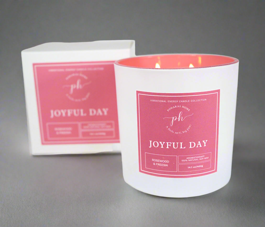 Joyful Day Candle for Aromatic Bliss and Positivity