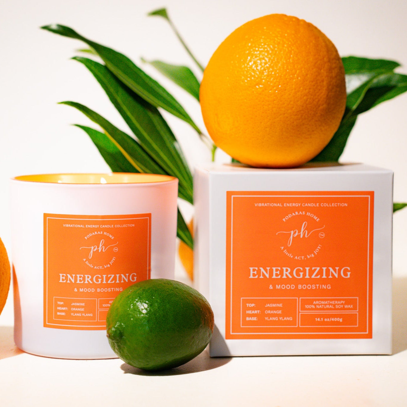 Orange & Bergamot Energizing Candle
