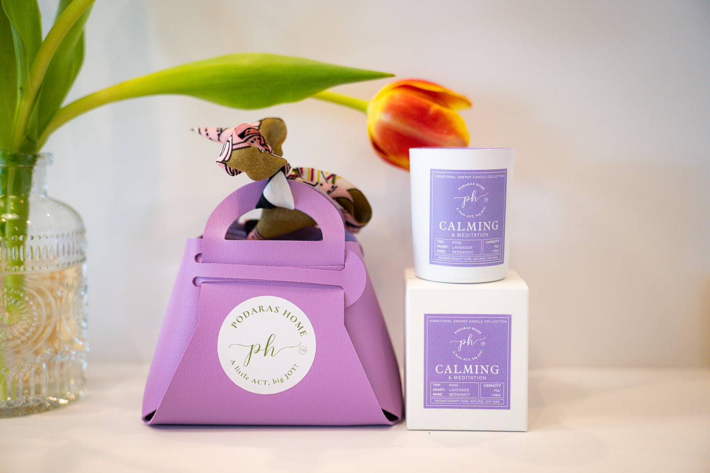 Calming & Meditation Mini Travel Candle – 1 wick, 45g, 13 hour burn time