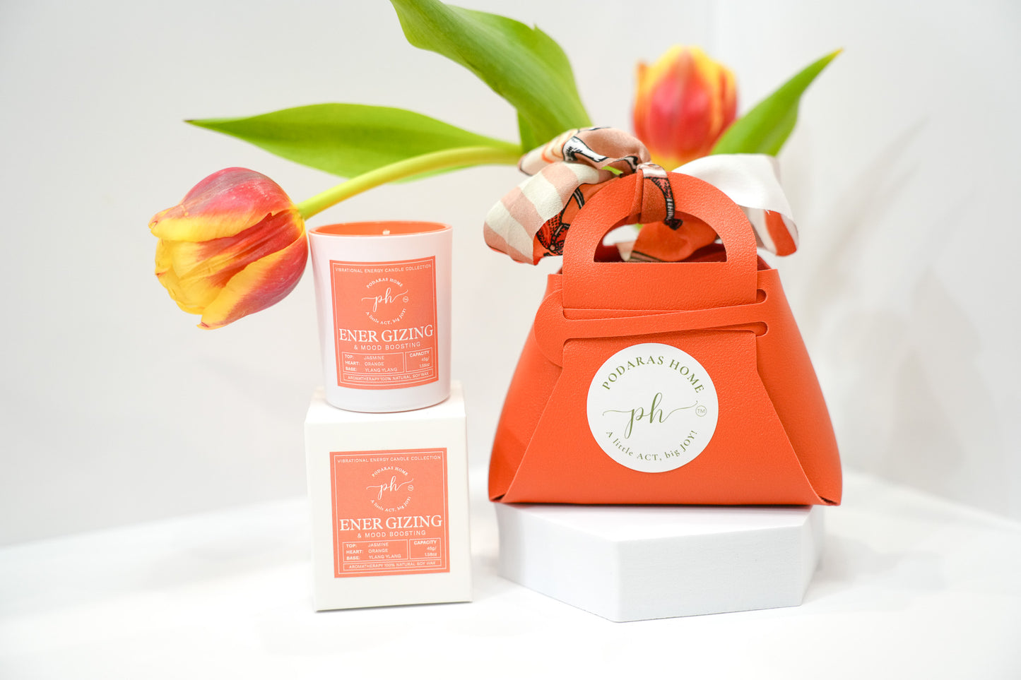 Energizing & Mood Boosting Mini Travel Size Candle 45g 1 Wick 13 Hours Burn Time