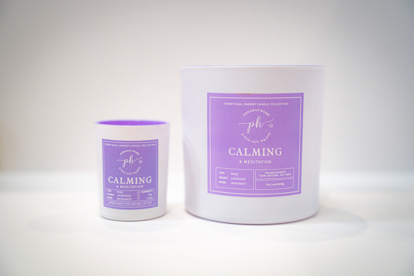 Calming & Meditation Mini Travel Candle – 1 wick, 45g, 13 hour burn time