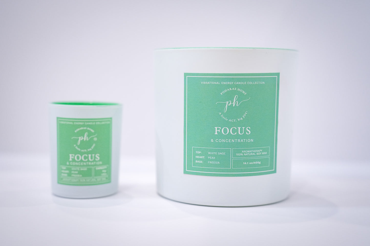 Focus & Concentration Mini Travel Size Candle - 1 wick, 45 g, 13 hours burn time
