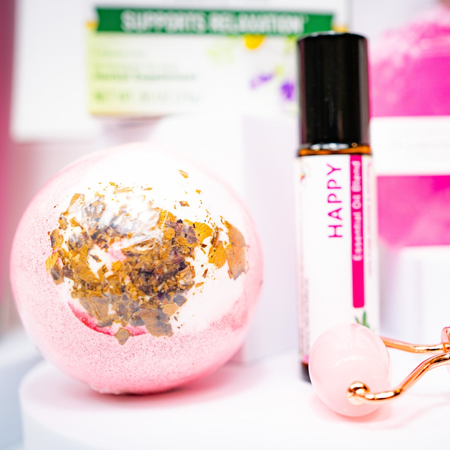 Women’s Self Care – Spa Gift Box - Chamomile Lavender Relaxing Candle