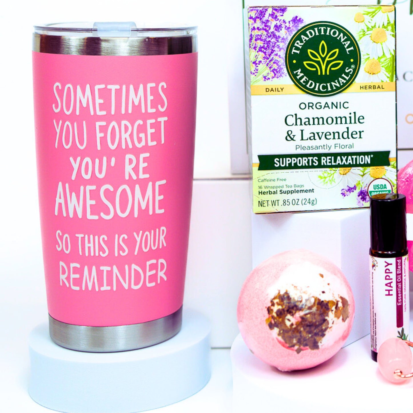 Women’s Self Care – Spa Gift Box - Chamomile Lavender Relaxing Candle