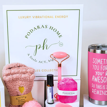 Women’s Self Care – Spa Gift Box - Chamomile Lavender Relaxing Candle