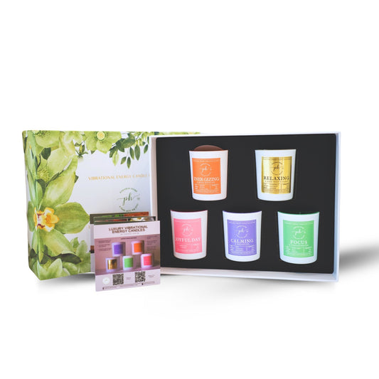 A Gift Set of 5 Candles for Vibrational Enery and Positive Mindset