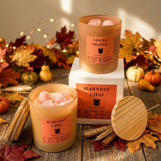 Fall Candles - Harvest Chai & Spiced Orange Scented Candles