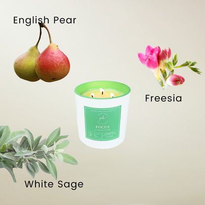 Women’s Self Care – Spa Gift Box with English Pear & Focus Candle