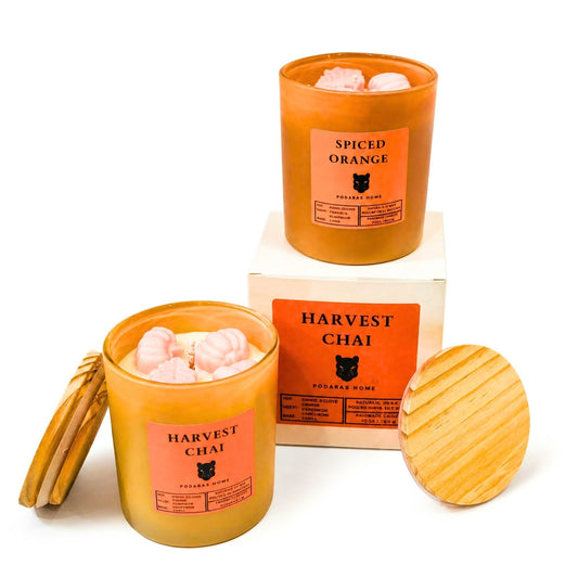 Fall Candles - Harvest Chai & Spiced Orange Scented Candles
