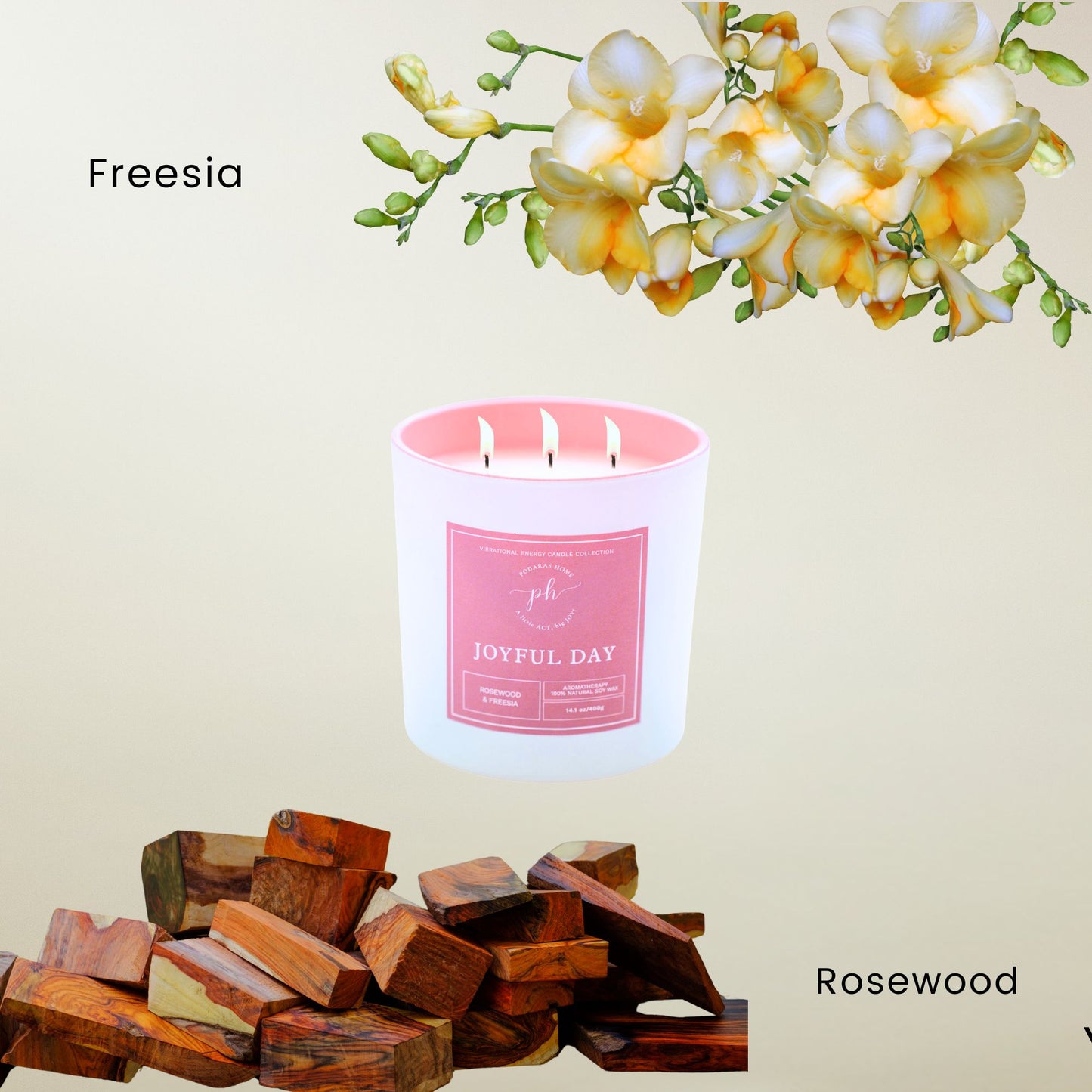 Joyful Day Candle for Aromatic Bliss and Positivity