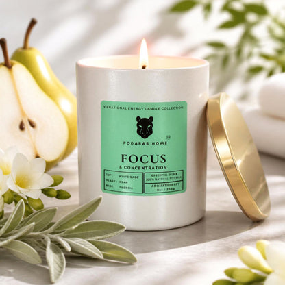 English Pear & Freesia - Focus Candle - Medium Size Candle
