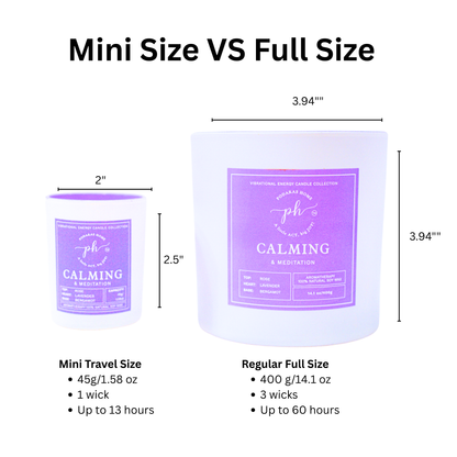 Calming & Meditation Mini Travel Candle – 1 wick,  45g, 13 hour burn time