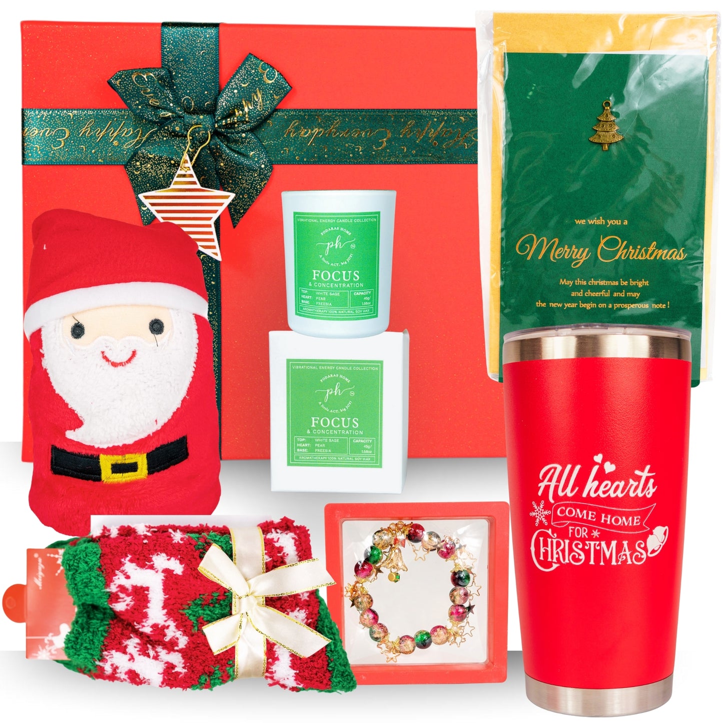 Christmas Gift Box + Pear, Freesia, Sage Mini Candle