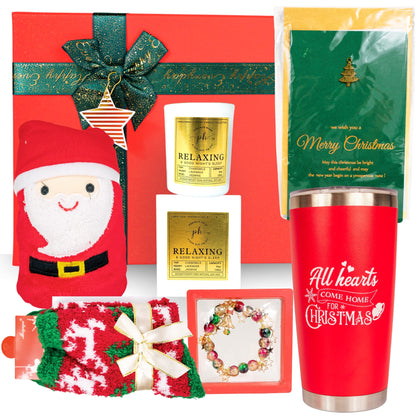 Christmas Gift Box + Chamomile Lavender Jasmine Mini Candle