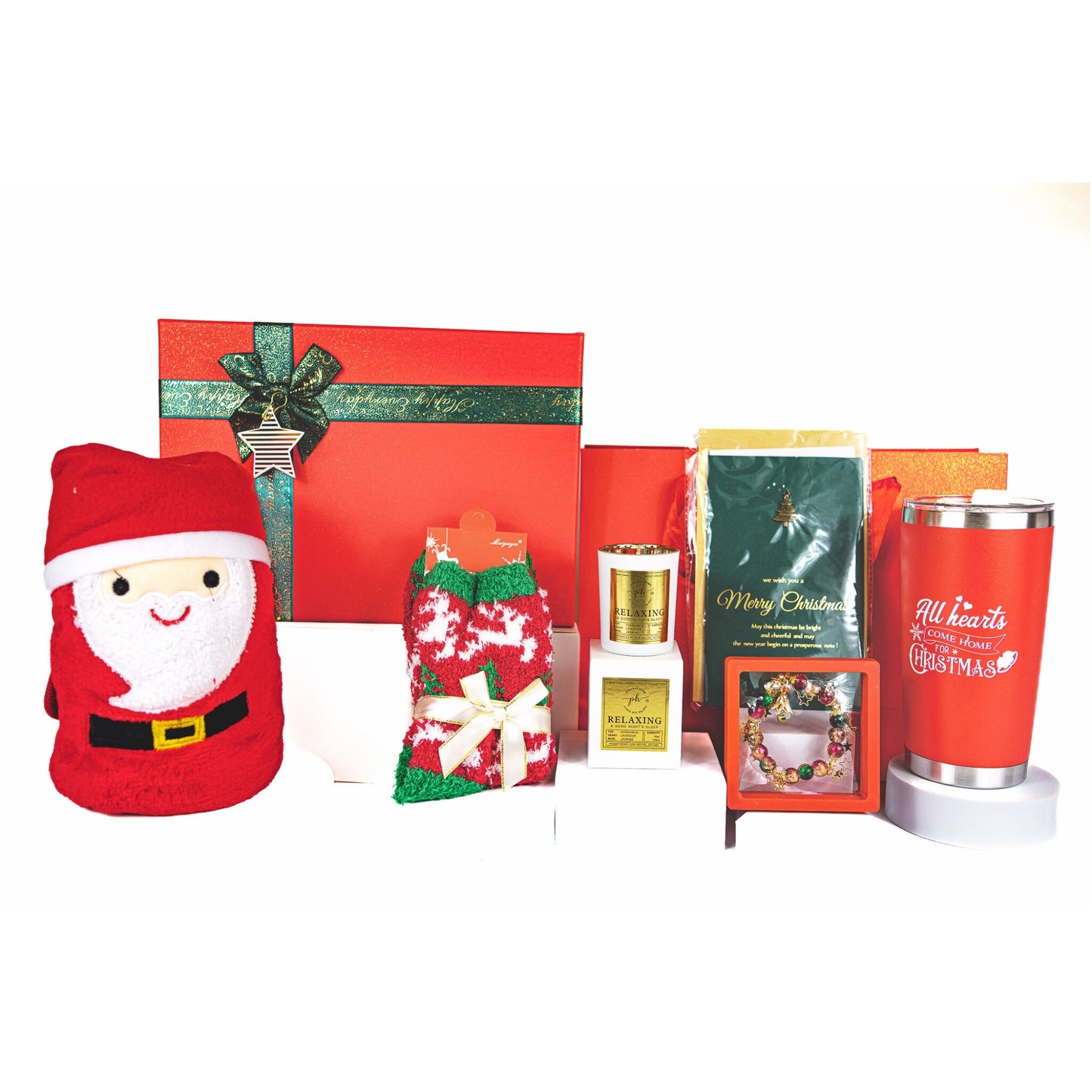 Christmas Gift Box + Chamomile Lavender Jasmine Mini Candle