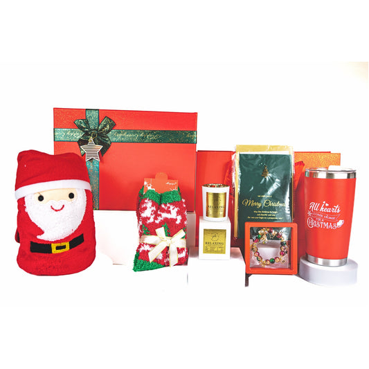 Christmas Gift Box + Chamomile Lavender Jasmine Mini Candle