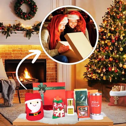 Christmas Gift Box + Chamomile Lavender Jasmine Mini Candle