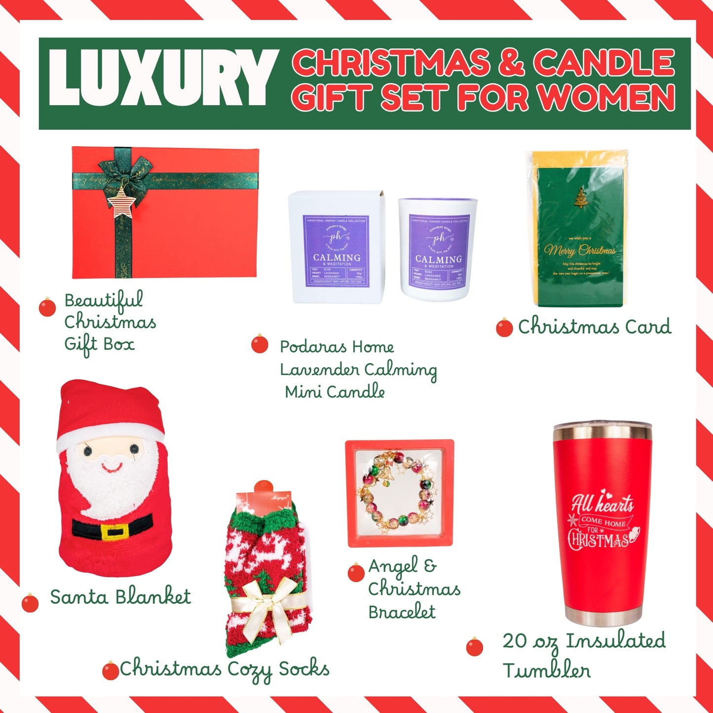 Christmas Gift Box + Lavender Calming Candle