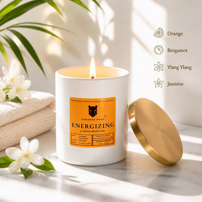 Orange & Bergamot Energizing Candle - Medium Size
