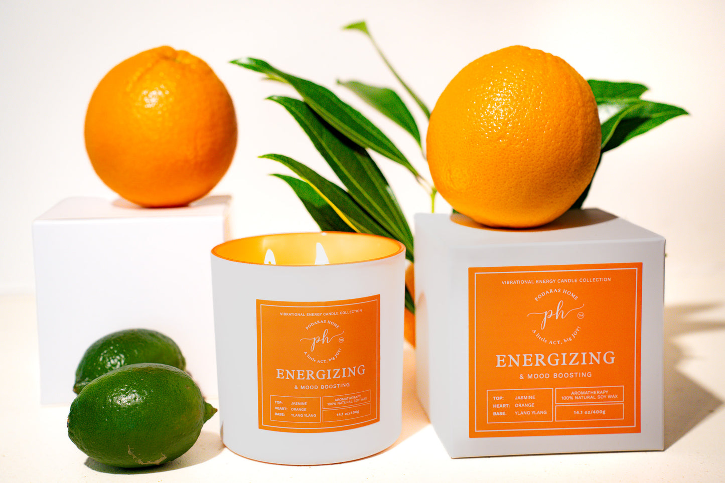 Set E: Gold – Pink – Green – Orange Candles***Luxury Vibrational Energy Candle Gift Box (4 Candles)