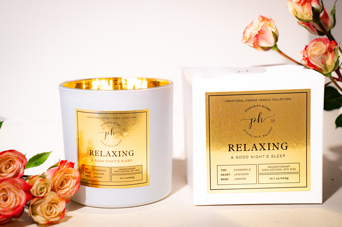 Relaxing Candle Mini Travel Size 45 g 1 Wick 13 Hr Burn Time