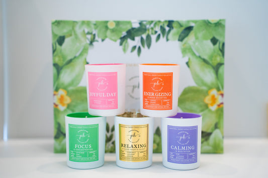 A Gift Set of 5 Candles for Vibrational Enery and Positive Mindset