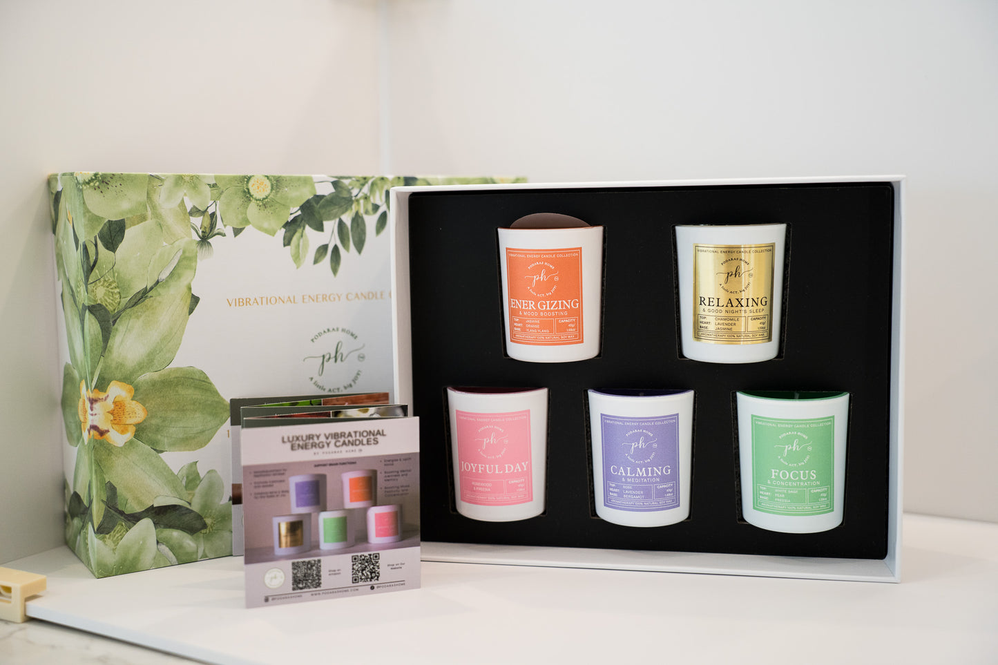 A Gift Set of 5 Candles for Vibrational Enery and Positive Mindset