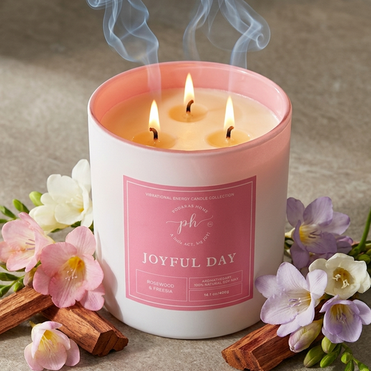 Joyful Day Candle for Aromatic Bliss and Positivity