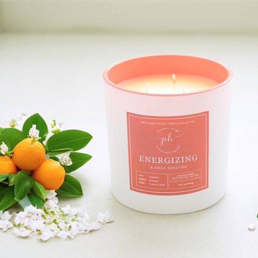 Energizing & Mood Boosting Essential Oil Candle for Aromatherapy and B ...