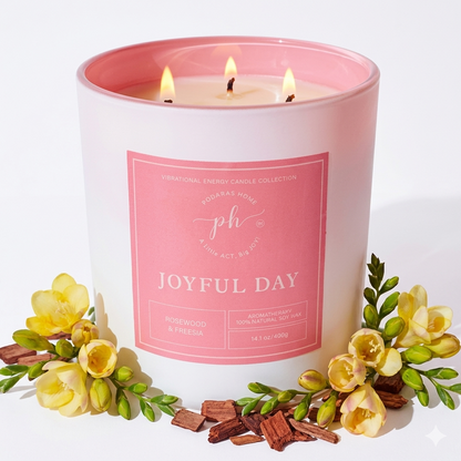 Joyful Day Candle for Aromatic Bliss and Positivity