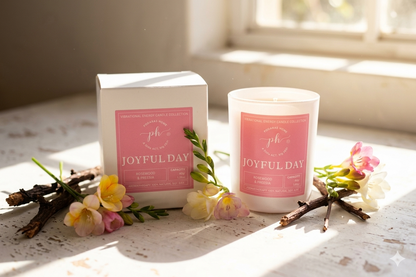 Joyful Day Candle Mini Travel Size 45g 1 Wick 13 Hours Burn Time