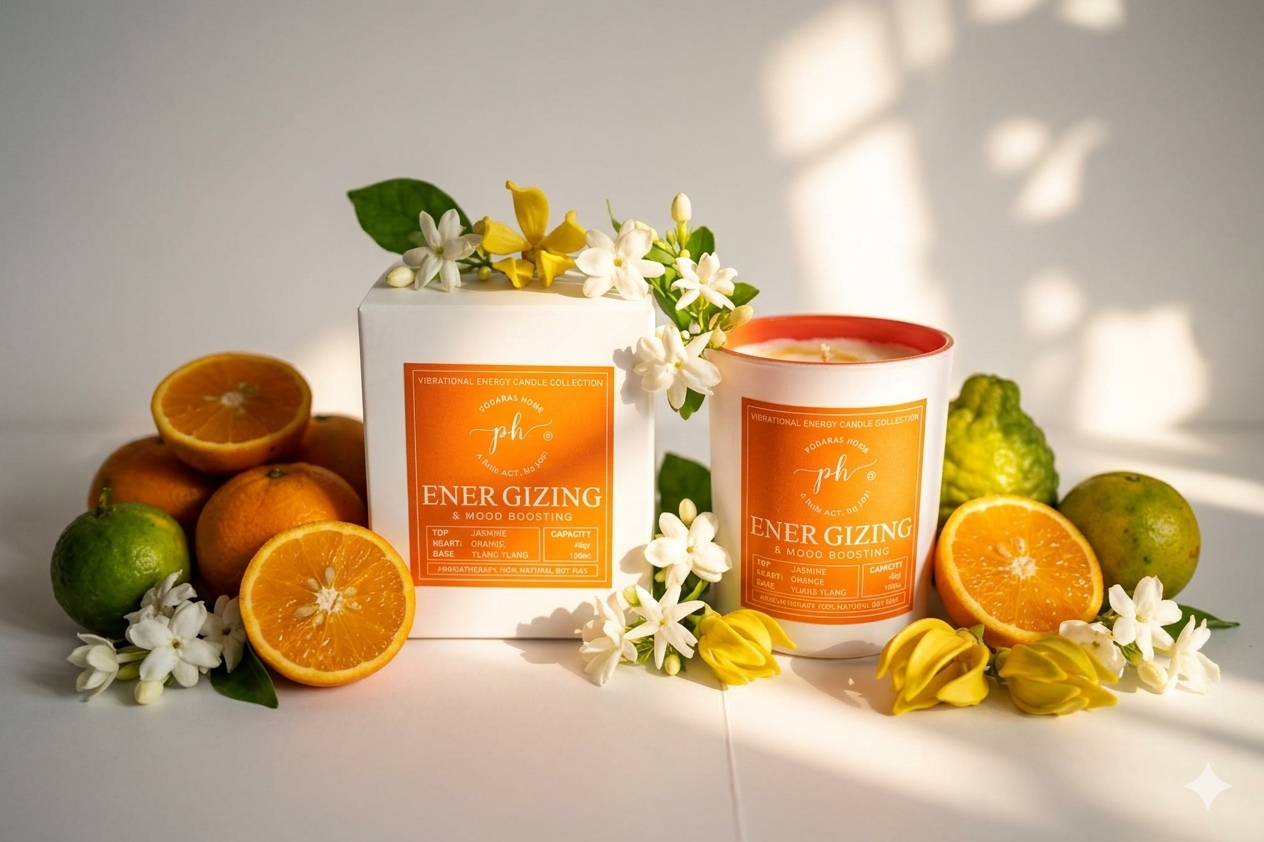 Energizing & Mood Boosting Mini Travel Size Candle 45g 1 Wick 13 Hours Burn Time